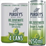 Purdey’S Rejuvenate Natural Energy Drink Cans Vegetarian 4-12 & 24 Pack 250Ml UK