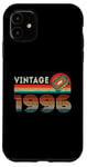 Coque pour iPhone 11 Vintage 1996 Anniversaire Rétro Cassette Tape 28 Ans Cadeaux