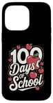 Coque pour iPhone 14 Pro Max 100 Days or School Vintage Pommes pour enseignant Graphique