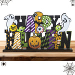 ALLY-MAGIC Halloween Centerpiece Signs, Happy Halloween Table Decoration, Hallo