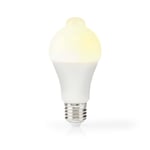 Nedis LED-lampa E27 | A60 | 4.9 W | 470 lm | 3000 K | Vit | Retrostil | Matt | Rörelsedetektor | 1 st