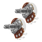 2x Metric 18mm Split Shaft Pots A500K Mini Potentiometers for Electric Guitar