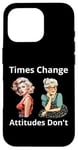 Coque pour iPhone 16 Pro Pin-up Girl Young And Older Times Change Attitudes Don't