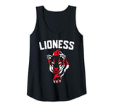 Womens Lioness, Red & White England Flag, Women & Girls Lionesses Tank Top