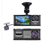 Tigrezy - 3 CaméRa Dash Cam 1080P 2 Pouces ÉCran Dashcam Noir Pilote Enregistreur pour Taxi car dvr CaméRa ArrièRe Universel