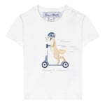 Tartine et Chocolat T-shirt i Vitt med räv på scooter | Vit | 4 years