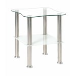 Table d'Appoint en Verre "Henia" 47cm Blanc