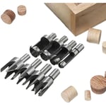 Choyclit - Tourillon Bois 8PCS hss Foret Bois Fraise à Bouchonner Bois outil de coupe bois Mèches des Bouchons Wood Plug Cutter Drill Bits 6mm