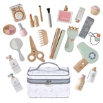 Smartwo Maquillage Enfant Fille en Bois, Faux Maquillage Enfant, Jeux de Maquillage et Coiffure, Malette Maquillage Enfant, Coffret Maquillage Enfant, Jouet Fille, Cadeau Fille 3 4 5 6 7 8 Ans