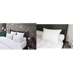 Dodo | Lot de 2 Oreillers Anti-acariens 50x70 | Confort Moelleux | Fabriqué en France | Douceur Coton et gonflant Durable | Lavable en Machine à 40°c, Blanc + Protège Oreiller - Absorbant 50/70