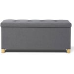 Facilitys - Banc coffre capitonné 76 cm Gris