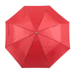 eBuyGB Mini Pliable Parapluie de Poche à Ouverture Manuelle télescopique léger avec poignée de Transport et Housse de Protection Assortie Unisexe, Rouge, 104 cm