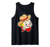 Kewpie Baby Rodeo Clown Cowboy Traditional Tattoo Flash Tank Top