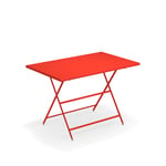 EMU - Arc en Ciel Folding Table 110 cm, Scarlet Red - Hagebord - Rød - Metall