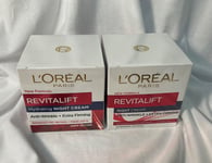 2 x LOREAL Revitalift Hydrating Night Cream Anti-Wrinkle + Extra Firming 50 ml