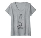 Womens Sherlock Holmes Quotes 221B Baker St. British Detective V-Neck T-Shirt