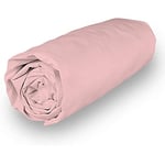 Soleil d'ocre Drap Housse en Coton Percale 200x200 cm Camille Rose, par Songe de Camille