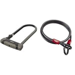 Abus GRANIT XPlus 540 U-Lock 160HB300 Antirrobo, 300 mm + EaZy KF & Cobra 10/200 Antivol câble à boucle Noir 200 cm