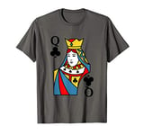 Queen of Clubs Playing Card Costume Halloween Deck of Cards T-Shirt