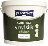 Johnstone's 306759 Silk Emulsion Paint, Brilliant White, 5 l (Pack of 1)