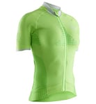 X-BIONIC Women Invent 4.0 Bike Race Zip Short Sleeve Shirt - Amazonas Green/Magnolia Purple, Medium