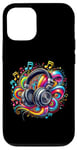 Coque pour iPhone 12/12 Pro Casque hip-hop urbain rétro vintage dj fantaisie graffiti