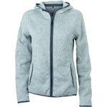 Veste Tricot Polaire ? Capuche Femme- Jn588 - Gris Clair Chin?