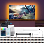 TV LED Backlights RGB LED Strip Lights, 2M Lights for TV 32-40 Inch, Sync with M