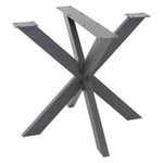 Pied de table Spider métal anthracite industriel piètement meuble 85x71x85 cm