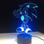 CDQ Sonic The Hedgehog Lamp Färgglad bordslampa för barnrum