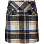 Jupes Vero Moda  JUPE VMANNE HW SHORT WOOL - SODALITE BLUE / CHECKS . - L