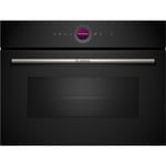 Bosch Series 8 Built-In Microwave with Grill - Black