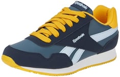 Reebok Unisex Kid's Royal Classic Jogger 3.0 Sneaker, Vector Navy Hoops Blue F23 Team Yellow F23, 27 EU