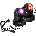 Jeu de lumière Lyre IBIZA LIGHT MH-BEAM-WASH 14/18 canaux DMX RGBW, Stroboscope, Dimmer