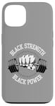 Coque pour iPhone 13 Black History Month Entraînement Gym Haltérophilie Force Force