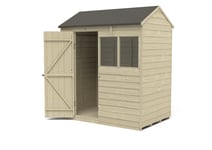 Forest Garden Wooden 6 x 4ft Overlap Reverse Apex Shed