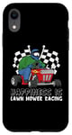 Coque pour iPhone XR Happiness Is Lawn Mower Racing Tondeuse à gazon jardinier