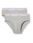 Sloggi Men's GO ABC H Midi 2P Briefs, STONE GREY, XL