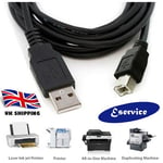 USB Printer Cable Lead Type A Male to B Male HP Epson Brother Canon 1.8m