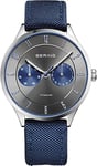 BERING Hommes Analogique Quartz Titanium Collection Montre avec Bracelet en Nylon & Verre Saphir