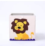 WFFF Panier de Rangement, Jeux d'enfants Waterproof Bacs de Rangement Mêle sous-vêtements Sac de Rangement Lion Jaune