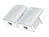 Tp-Link Tl-Pa4010 Kit - Starter Kit - Powerline Adaptersats Homeplug Av (Hpav) - Vägginsticksbar (Paket Om 2)