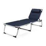 Campart BE-0637 Chaise longue – Revêtement en polyester 600D – Lit de voyage pliable