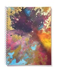 Gartner Studios Galaxy Spiral Notebook, Multicolored, 8 by 10.5 Inches, 80 Pages, 1 Count (52518)