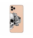 Coque Iphone 11 mort fleur noir blanc transparente