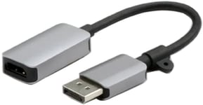 Prokord Video Adapter Premium Dp-hdmi Displayport Hdmi Grå, Sort