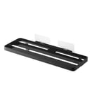 YAMAZAKI 5398 TOWER Film Hook Sanitary Tray, black, Steel/Silicone, Minimalist, 30 x 11.5 x 4.7(excluding film hook) cm