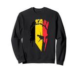 Spartan warrior Belgium flag. Design Belgian Vintage Sweatshirt