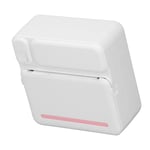 (White And Pink) Mini Thermal Printer Rechargeable Inkless HD Print