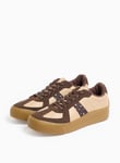 Tu Neutral Leopard Retro Platform Court Trainers 5 female